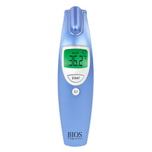 Load image into Gallery viewer, view of the fever thermometer with a green screen indicating there is no fever
