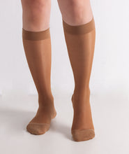 Load image into Gallery viewer, Women&#39;s Compression Knee Socks 15-20 mm Hg, Beige Main Photo
