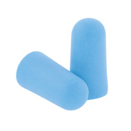 Blue tapered foam ear plugs