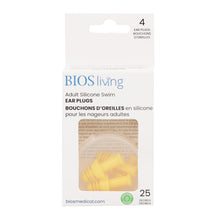 Load image into Gallery viewer, adult yellow silicone ear plugs in packaging
