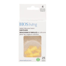 Load image into Gallery viewer, adult yellow silicone ear plugs in packaging