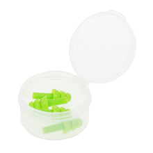 Load image into Gallery viewer, child green silicone ear plugs in a case