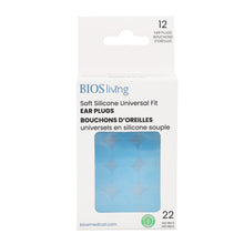 Load image into Gallery viewer, front view of the packaging of the universal silicone ear plugs