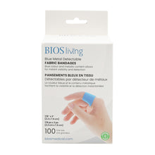 Load image into Gallery viewer, Blue Metal Detectable Fabric Bandages Front Packaging Image