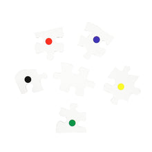 Load image into Gallery viewer, back with of puzzle pieces showing the coloured dots.
