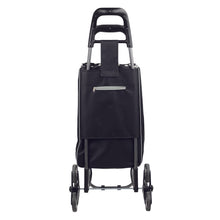 Load image into Gallery viewer, back view of the 3 wheel shopping cart