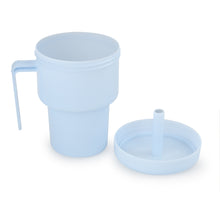 Load image into Gallery viewer, close up of spill proof cup with an open lid