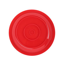 Load image into Gallery viewer, bottom view of the red scooper plate without the white suction base
