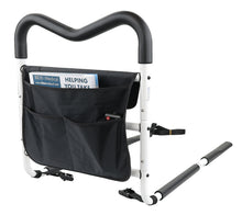 Charger l'image dans la galerie, Front view of the bed rail with beside pocket attached to it