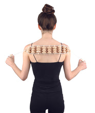 Load image into Gallery viewer, wooden rope massager on a persons back
