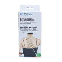 Load image into Gallery viewer, front view of the packaging of wooden rope massager
