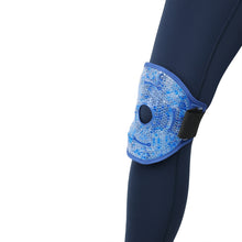 Load image into Gallery viewer, side view of the gel bead wrapped around the knee

