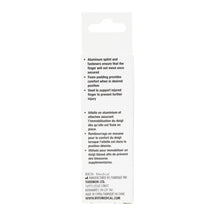 Load image into Gallery viewer, back of the packaging for the finger splint