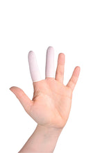 Load image into Gallery viewer, open hand with two fingers wearing latex finger cots