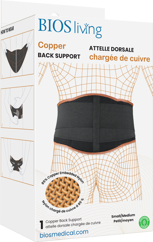 Attelle dorsale chargée de cuivre