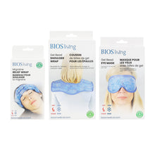 Load image into Gallery viewer, Gel Bead Hot & Cold Bundle with Eye Mask, and Migraine and Shoulder Wraps