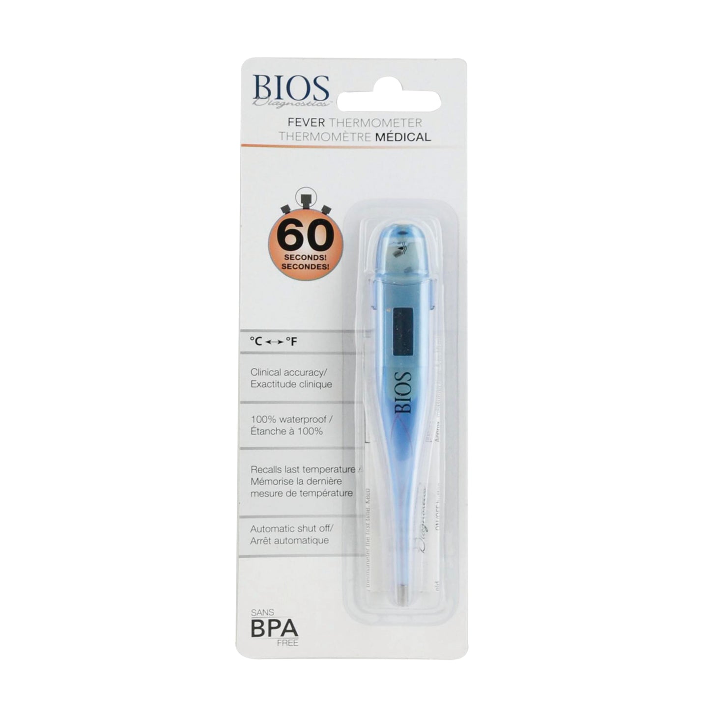 Digital Fever Thermometer - 60 Seconds