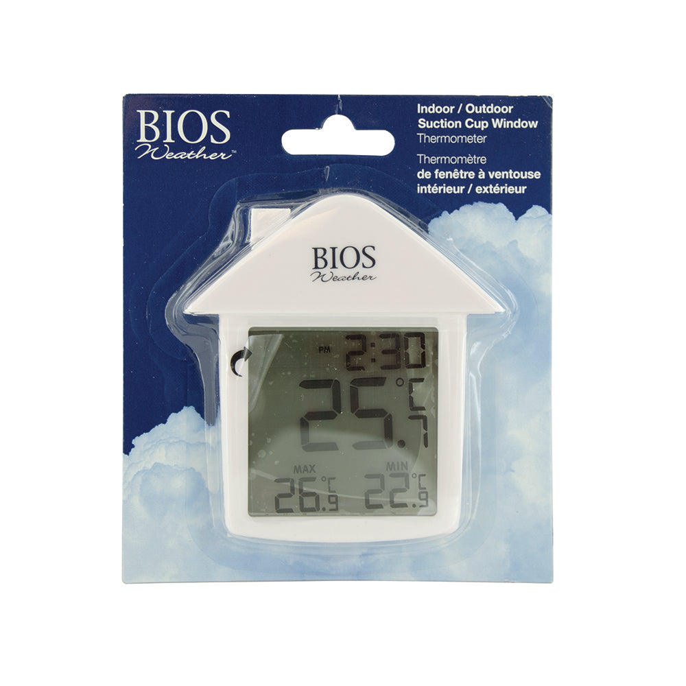 BIOS Medical Window Thermometer 58 F 50 C to 122 F 50 C Large Display Easy  to Read Weather Resistant Water Resistant For IndoorOutdoor White - Office  Depot