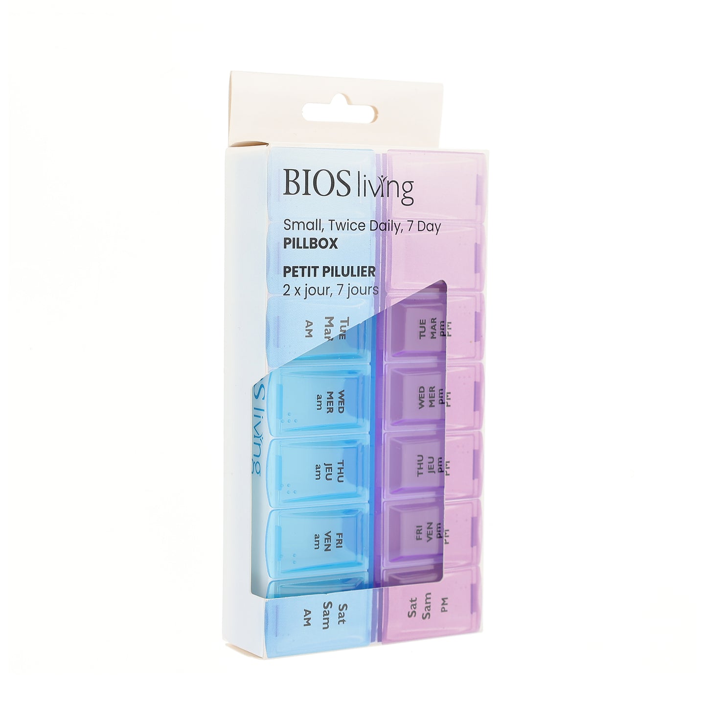 Small, Twice daily, 7 Day Pillbox