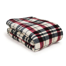Load image into Gallery viewer, Linen Plaid Electric Throw
