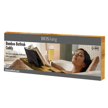 Load image into Gallery viewer, 60056 Bamboo Bathtub Caddy retail packaging
