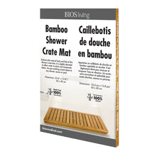 Load image into Gallery viewer, Bamboo Shower Crate Mat Retail Packaging