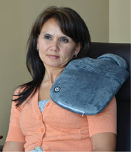 Load image into Gallery viewer, person with the hot water bottle on their shoulder