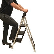 Load image into Gallery viewer, LF356 2-in-1 Step Stool Ladder being used by a man
