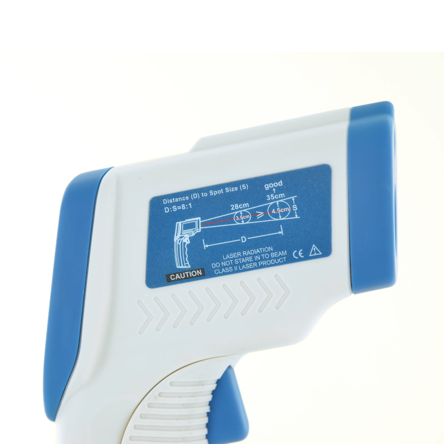 PS199 Infrared Thermometer Spot Ratio information label
