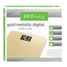 Load image into Gallery viewer, BIOS Living Gold Metallic Digital Scale SC428 retail packaging