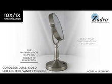 Charger et lire la vidéo dans la visionneuse de la Galerie, Miroir de comptoir avec lumière DEL