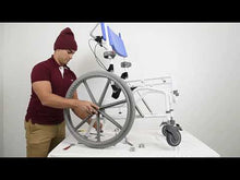 Charger et lire la vidéo dans la visionneuse de la Galerie, Chaise d’aisance avec roues, assise de 22 po / 55 cm