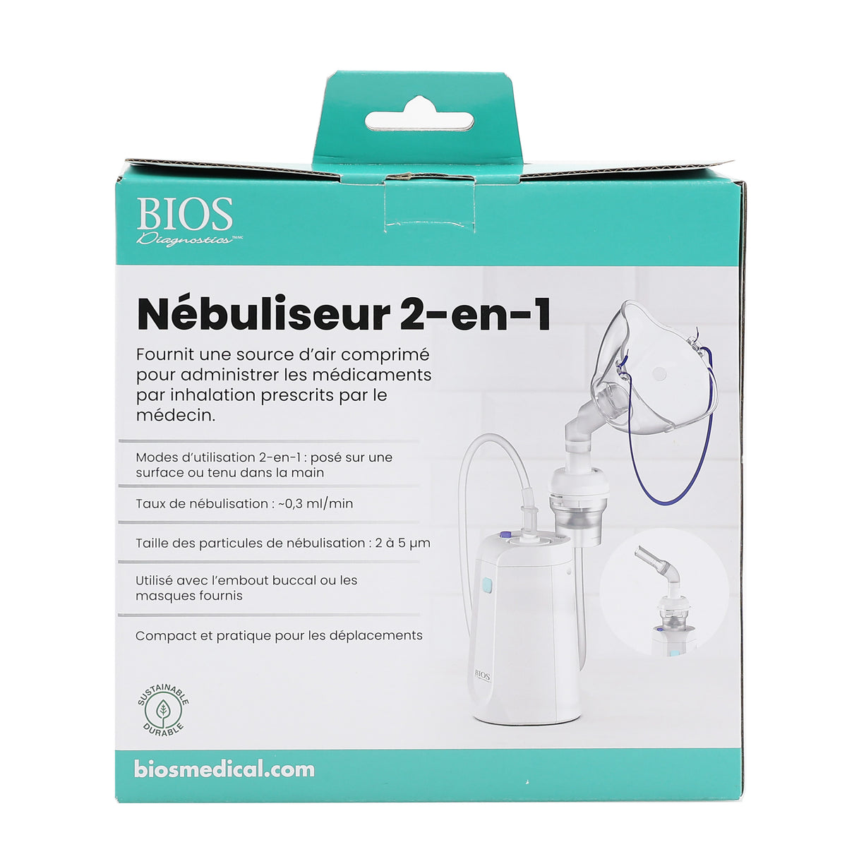 2-in-1 Nebulizer Back Packaging