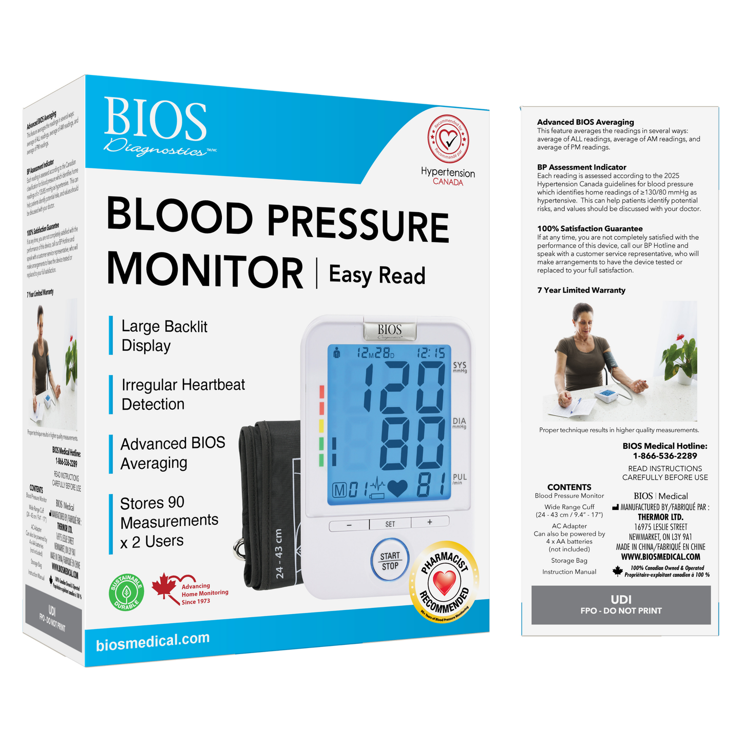 Blood Pressure Monitor Device – Easy Read
