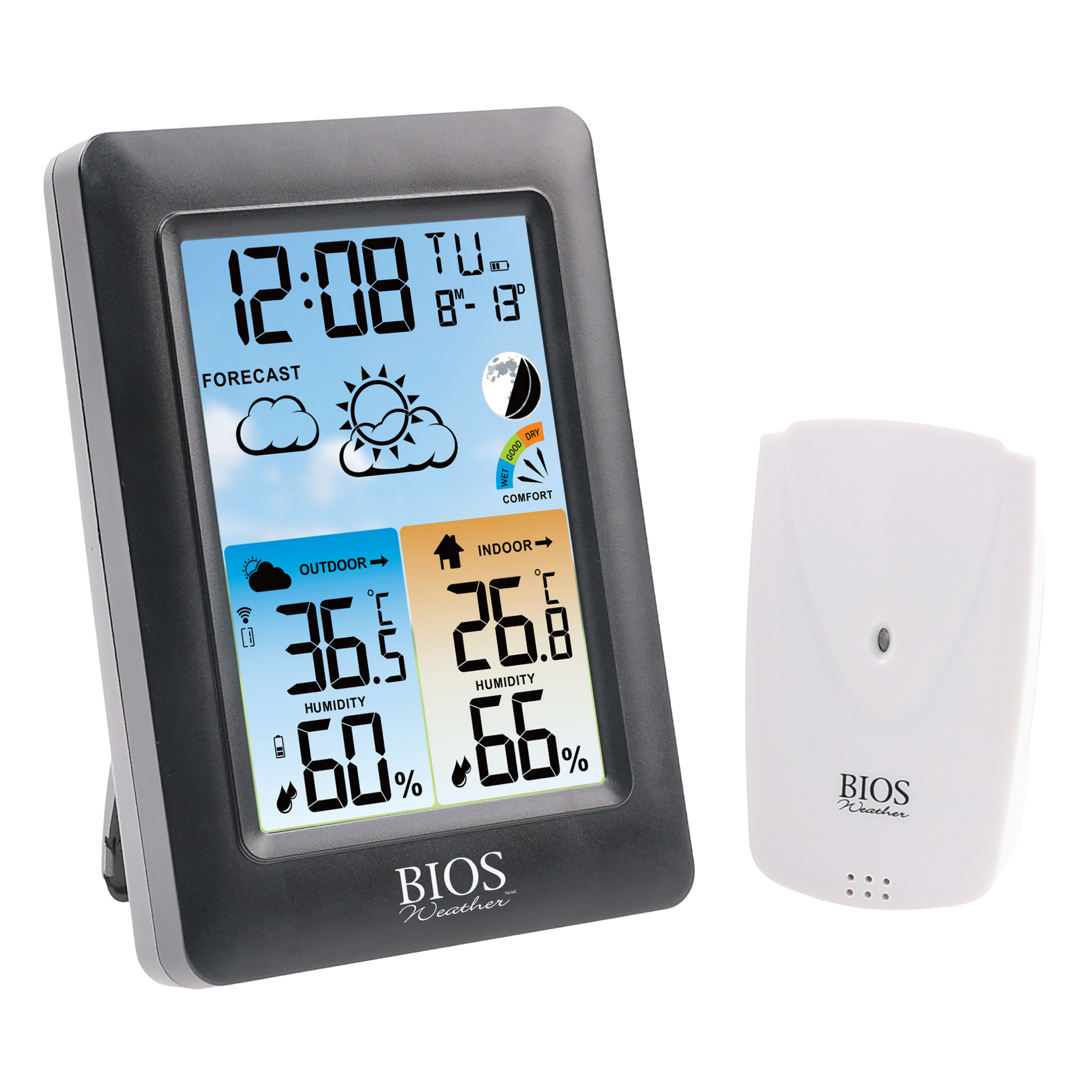 BALDR Weather Station Wireless Multiple Sensors, Indoor Outdoor White