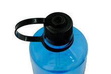 Load image into Gallery viewer, top view of the black lid on the 32oz narrow mouth nalgene bottle
