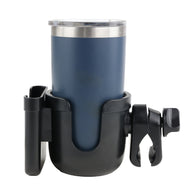 side view of cup holder with thermos inside