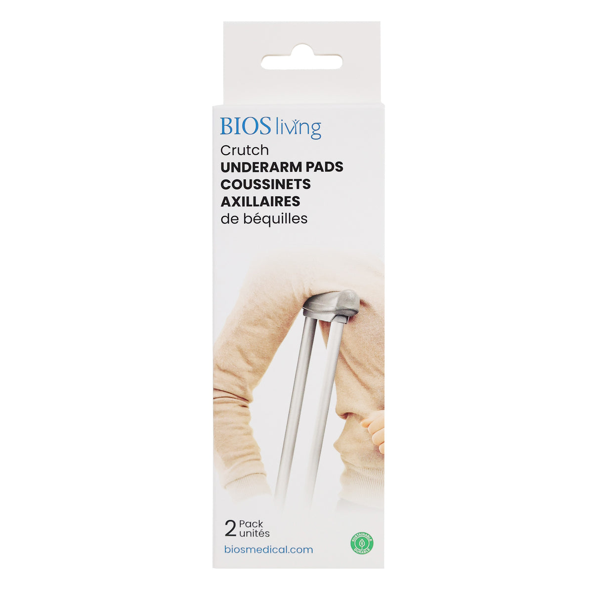 Replacement Crutch Underarm Pads Packaging Front
