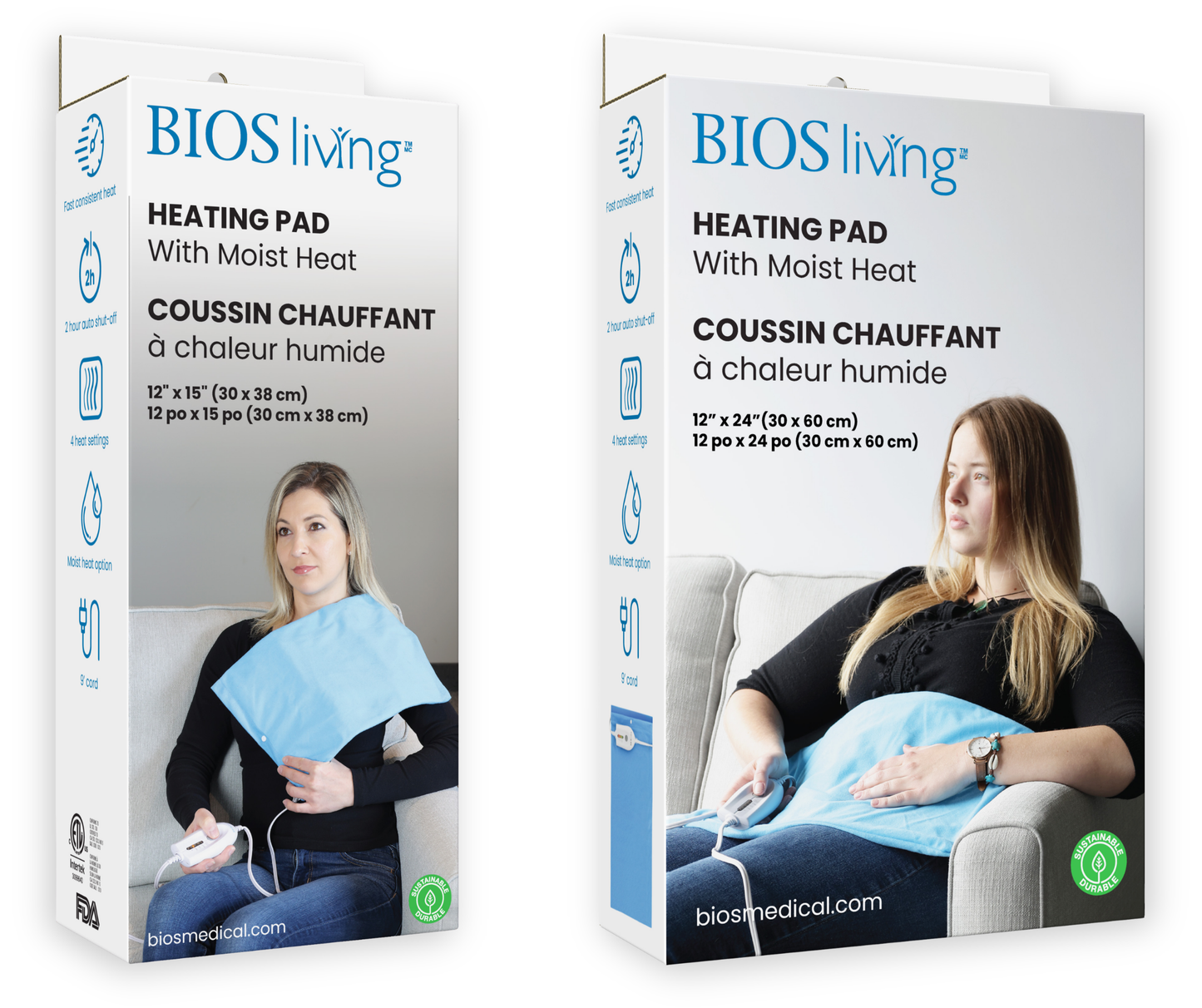Coussin chauffant numérique doté de la technologie à chaleur humide
