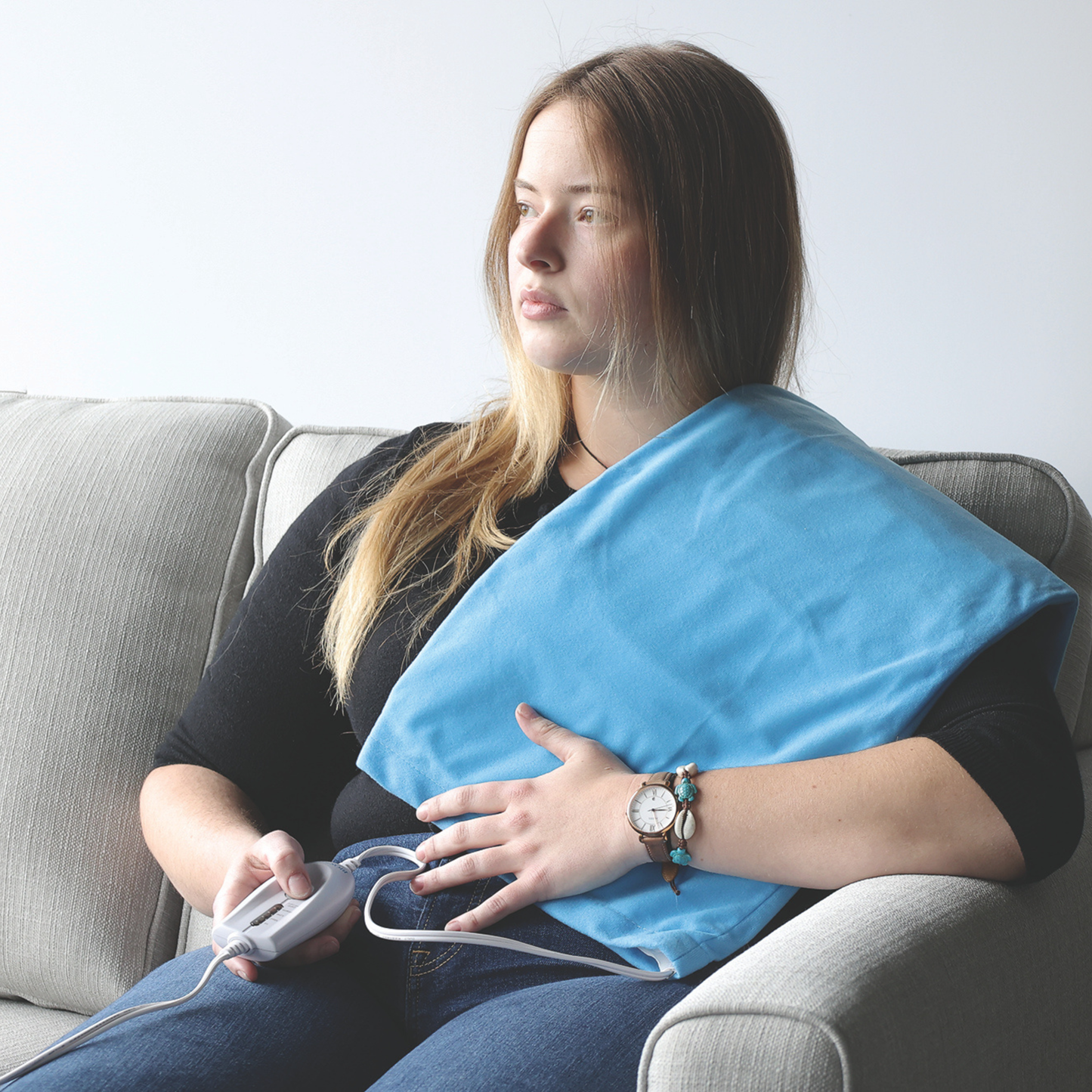 Coussin chauffant numérique doté de la technologie à chaleur humide