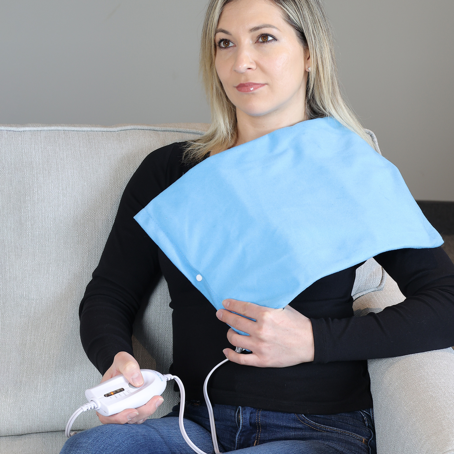 Coussin chauffant numérique doté de la technologie à chaleur humide