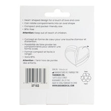 Load image into Gallery viewer, Red Heart Pillbox Back Packaging Photo
