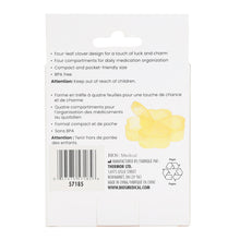 Load image into Gallery viewer, 4 Leaf Clover Pillbox in Yellow Back Packaging Image
