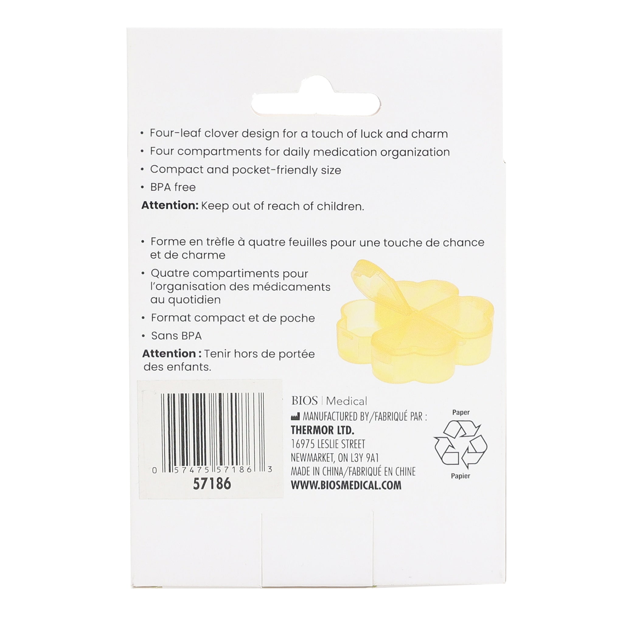 4 Leaf Clover Pillbox in Green – BIOS Medical