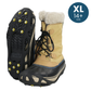 Semelles avec crampons antidérapants sur la neige