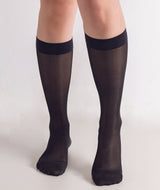 Women's Compression Knee Socks 15-20 mm Hg, Black Main Photo