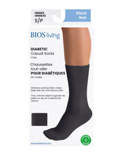 Load image into Gallery viewer, Diabetic Sock - Black Front Packaging Photo
