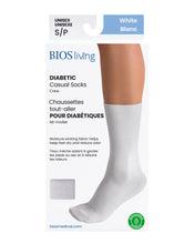 Load image into Gallery viewer, Diabetic Sock - White Front Packaging Photo
