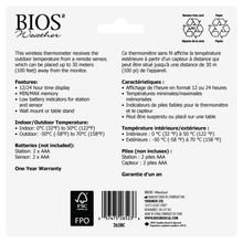 Charger l'image dans la galerie, Thermomètre intérieur/extérieur sans fil
