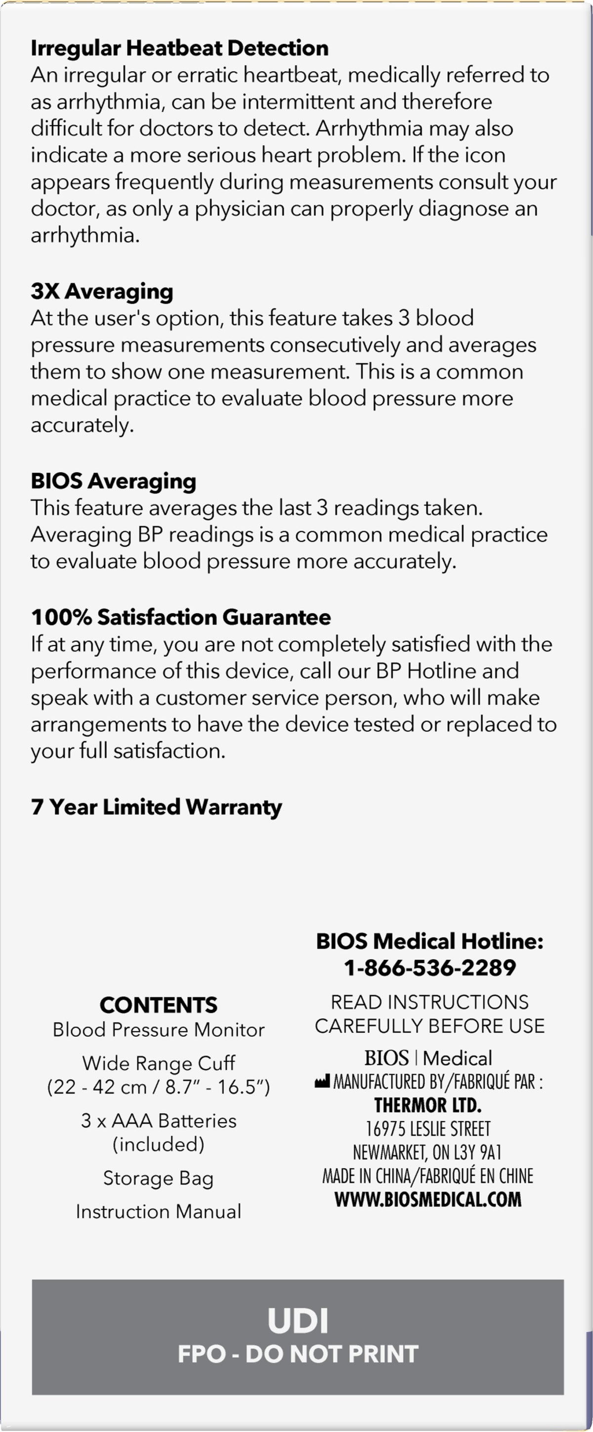 Blood Pressure Monitor Progression pkg side 1